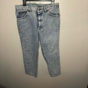 Lee 80’s Vintage Storm Rider Jeans Acid Wash sz 36 x 30